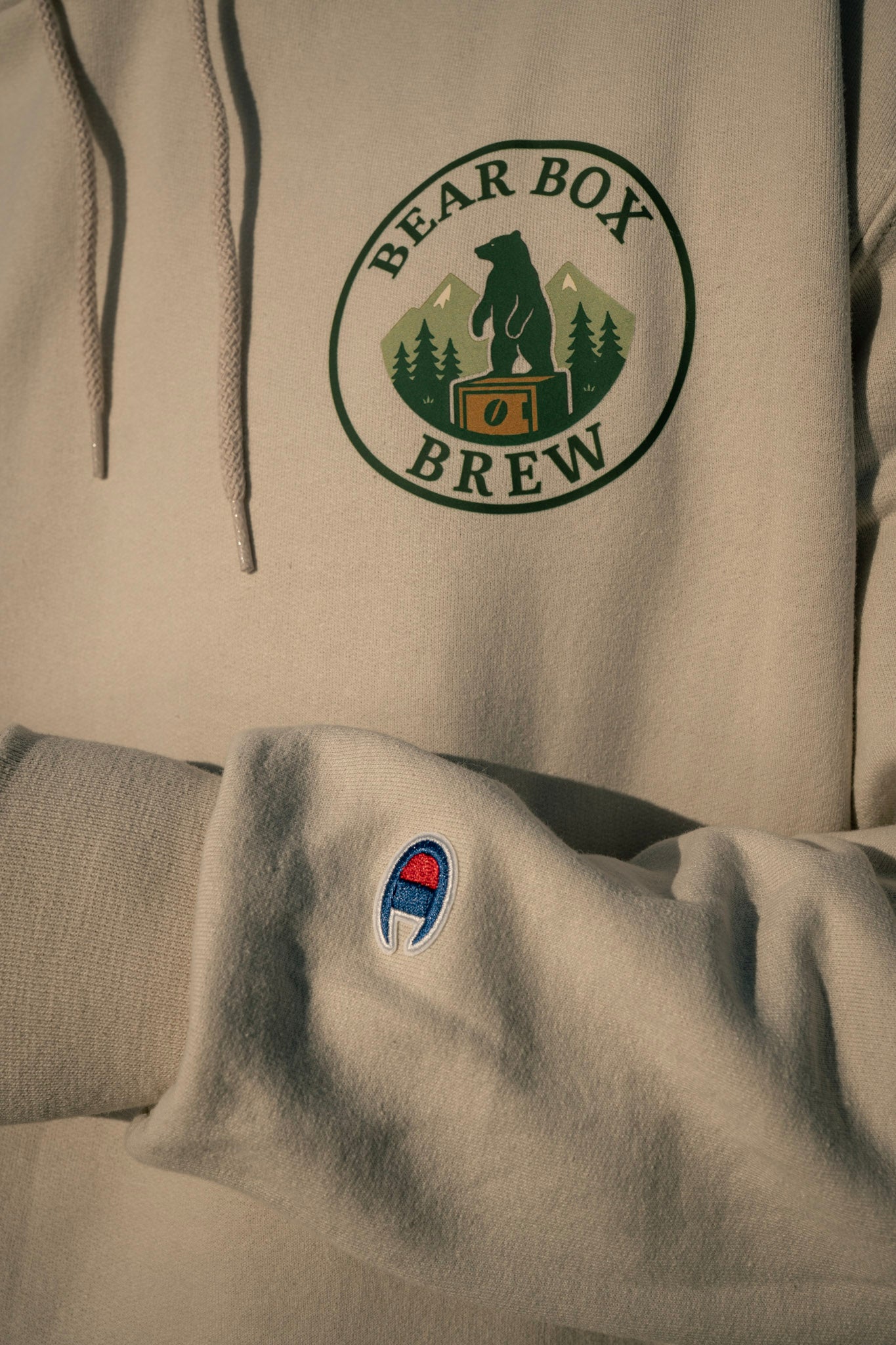 Champion Bear Box Brew Logo Hoodie