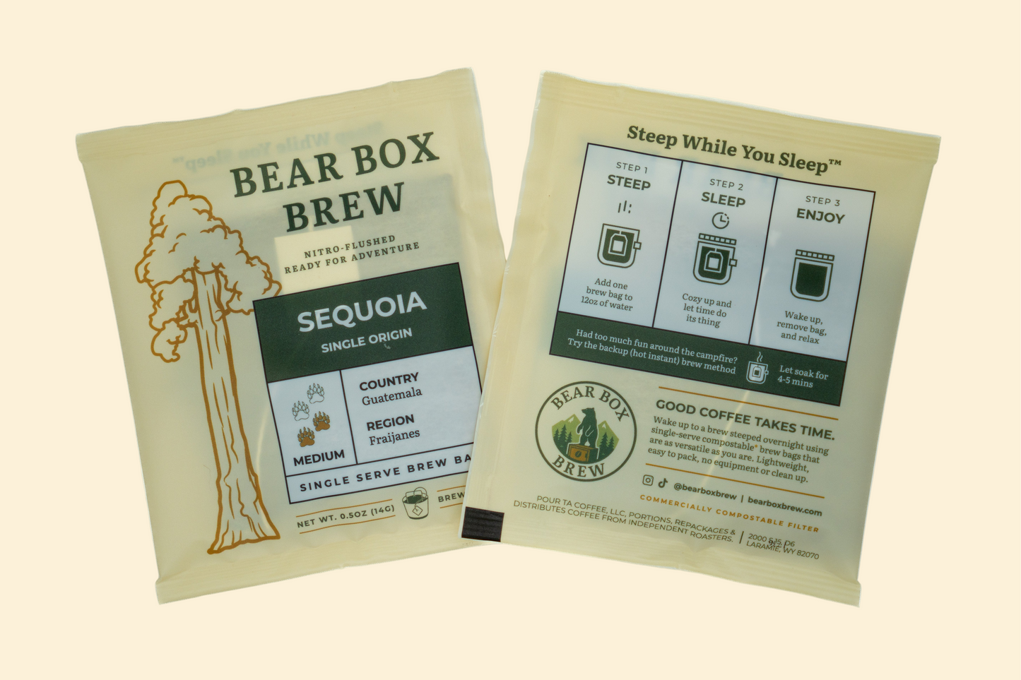 10 Pack Bear Box Brew Bags - "Sequoia" Guatemalan Single Origin Medium Roast