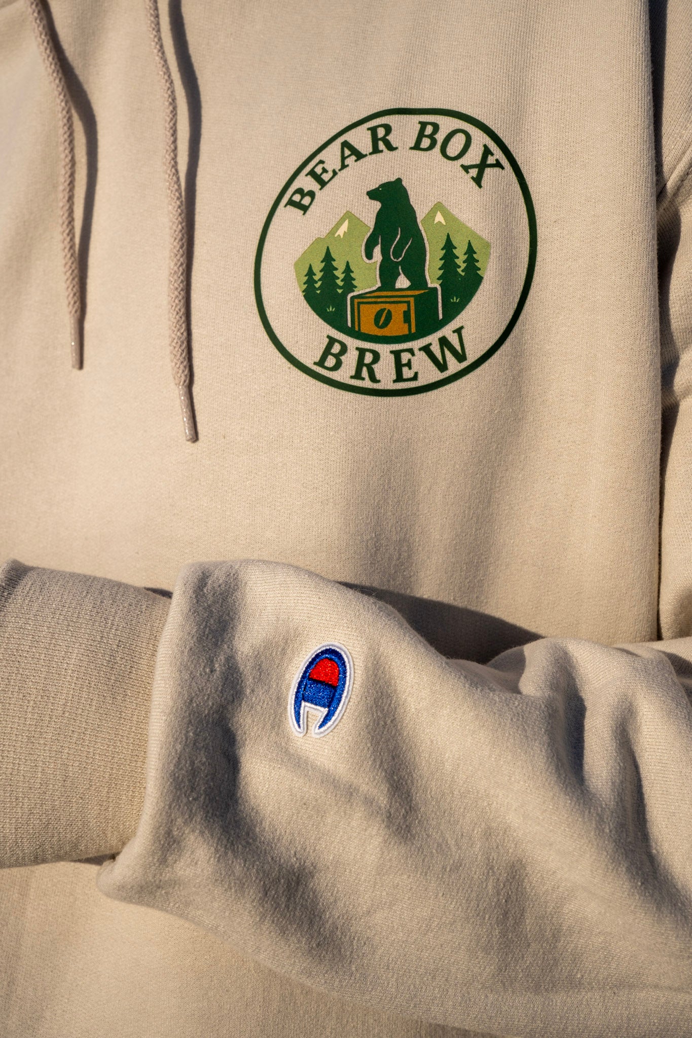 Champion Bear Box Brew Logo Hoodie