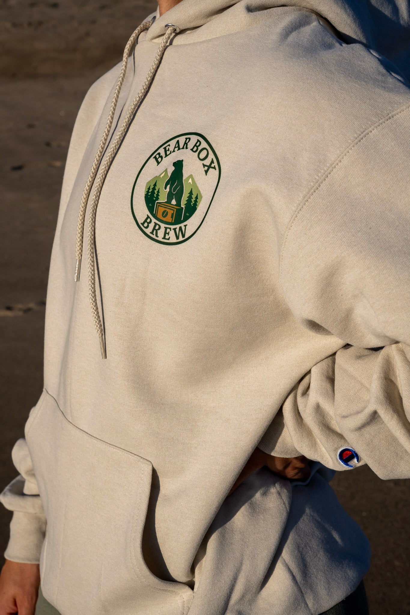Champion Bear Box Brew Logo Hoodie
