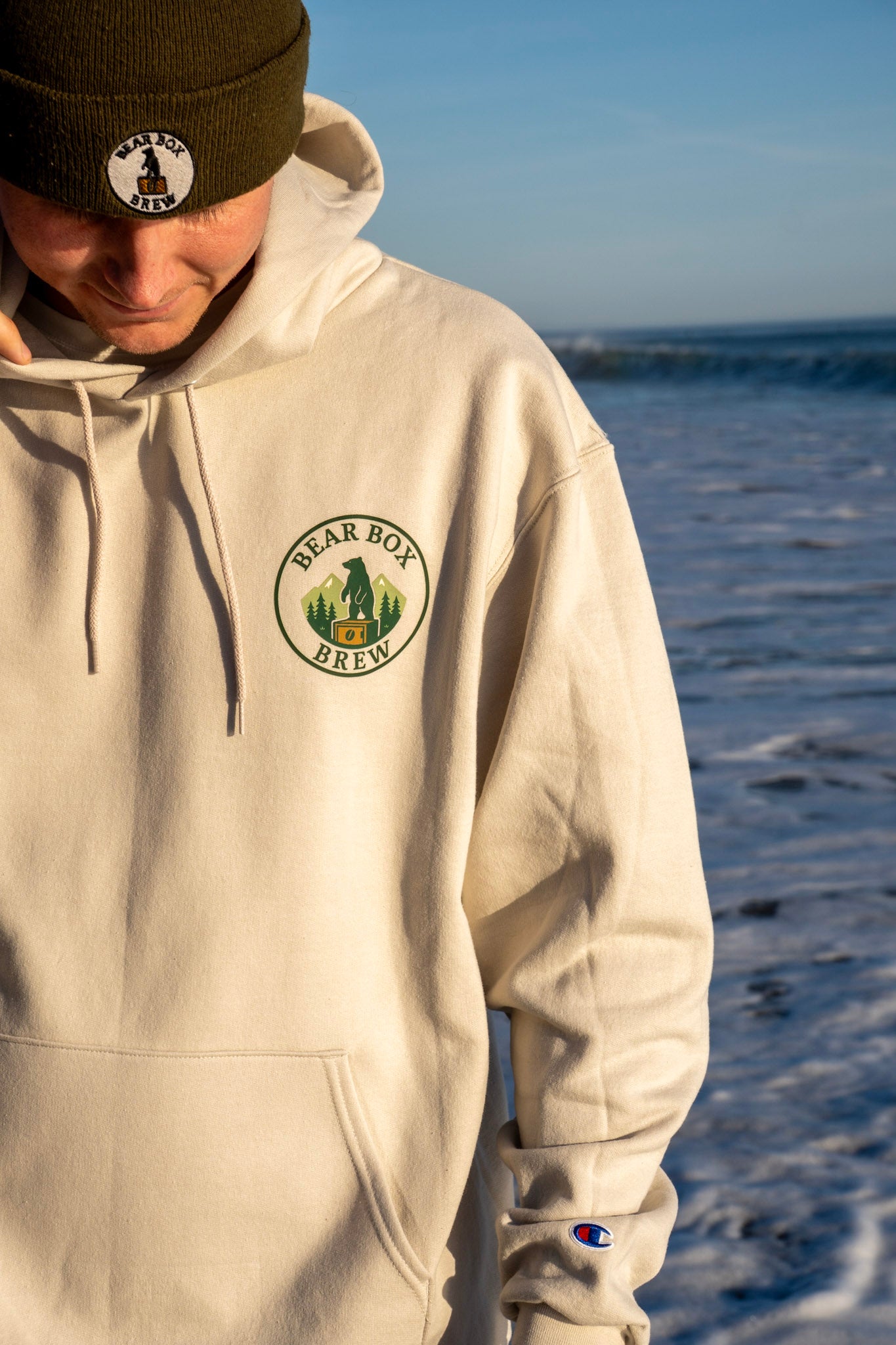 Champion Bear Box Brew Logo Hoodie